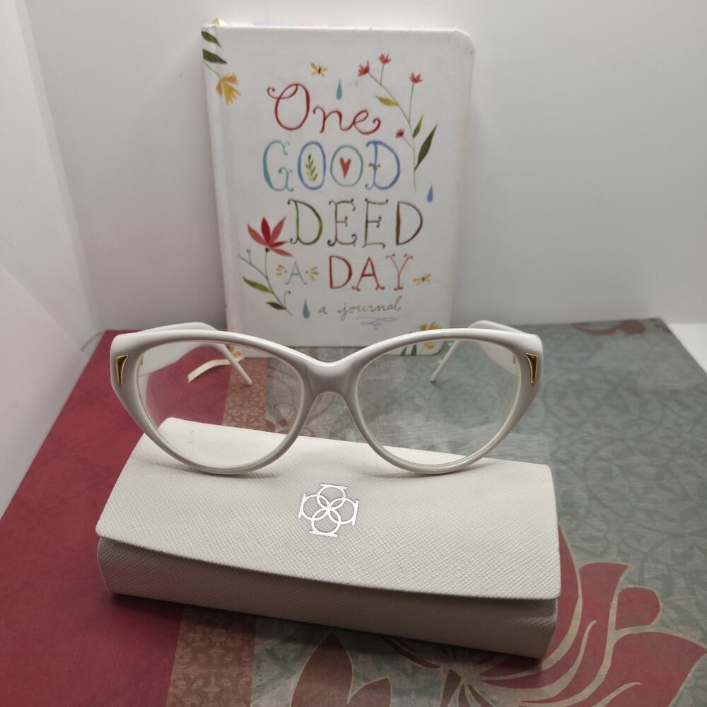 By Far Rodeo Frames White Plastic Currently Holding Clear Corrective Lenses Wing